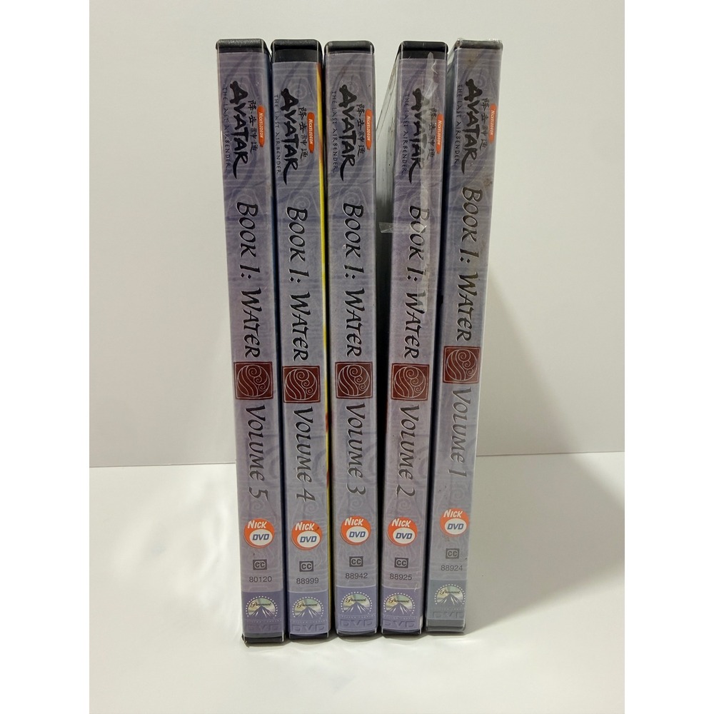 Nickelodeon Avatar The Last Airbender DVD Book 1 Water Vol 1-5 Blue Good Set